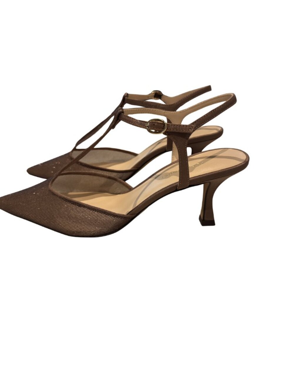 Tuckernuck Shoes Mauve Metallic Mesh Margot Heels in Size 9 - Picture 3 of 4